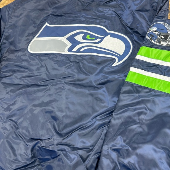 NWT! Men’s blue Seattle Seahawks Starter jacket. Size XXL! - Picture 4 of 5